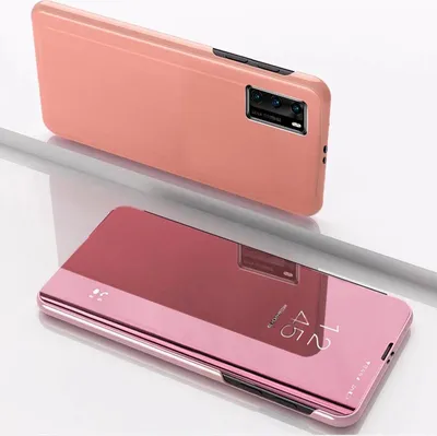 Produktbild von Handyhülle für Huawei P40 Smart Cover Schutzhülle Clear View Case Rosegold
