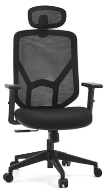 Produktbild von MyBuero Home Office Bürostuhl BLACORE Schreibtischstuhl mit Armlehnen (höhenverstellbar) Stoff / Netzstoff Drehstuhl