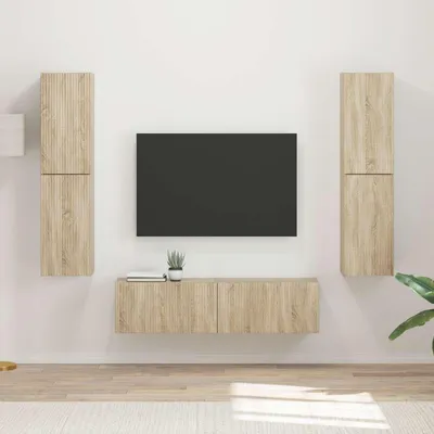 Produktbild von "Schlussverkauf" TV-Schrankset 6 Stück - WohnzimmerTV-Möbel/TV-Tisch - Sonoma-Eiche Holzwerkstoff  C14407