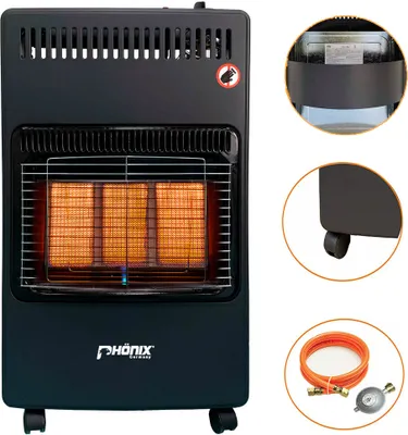 Produktbild von Keramický plynový ohrievač Phönix 4,2KW sálavý ohrievač katalytická pec plynový ohrievač plynový ohrievač ODS sklopný