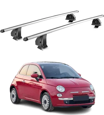 Image de Barres de toit transversales Alu pour Fiat 500 2007-2026 75 kg Gris 2Pcs