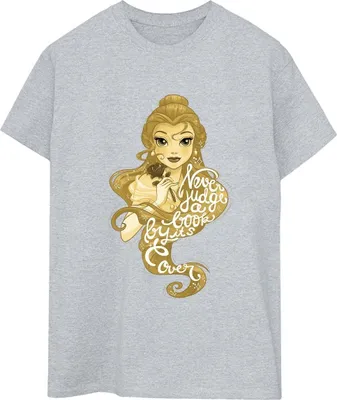 Produktbild von Disney - "Beauty And The Beast Never Judge" T-Shirt für Damen BI14353 (XXL) (Grau)