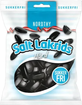 Produktbild von Nordthy Salz Lakritz hart Zuckerfrei 65g