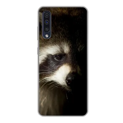 Produktbild von MuchoWow® Handyhülle Schutzhülle Hülle für Samsung Galaxy A50 Waschbär - Wilde Tiere - Schwarz Silikon Softcase Handy Hülle - Mobiltelefonhülle