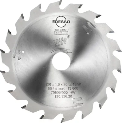 Productafbeelding van EDESSÖ Cirkelzaagblad, accu, 136 x 1,6 x 20 mm, Z18 W