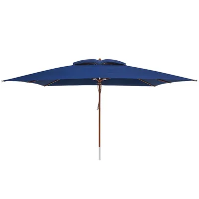 Produktbild von anndora Sonnenschirm 3x4m eckig Navy Dunkelblau Winddach UV-Schutz - Navy Blau
