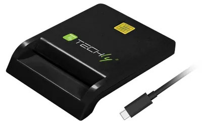 Produktbild von Techly I-CARD CAM-USB2TYC Smart-Card-Lesegerät Drinnen USB USB 2.0 Schwarz