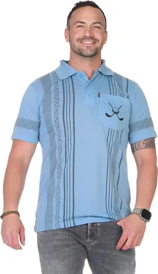 Produktbild von Herren Poloshirt Sommer Polo-Hemd Kurzarm, Grau-Blau/2XL/54