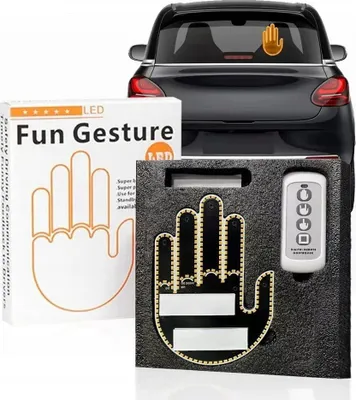 Produktbild von EDIBAZZAR | Auto LED Hand, Signalgesten, Mittelfinger