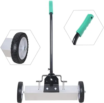 Productafbeelding van 18-inch handbediende, lichte veegmachine met magnetische bodem. Magnetische veger