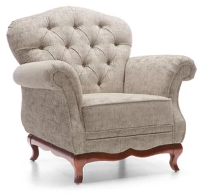 Obrázok produktu pre Chesterfield Jednomiestna pohovka Kreslo Gauč Čalúnenie Sedací nábytok Textilná látka