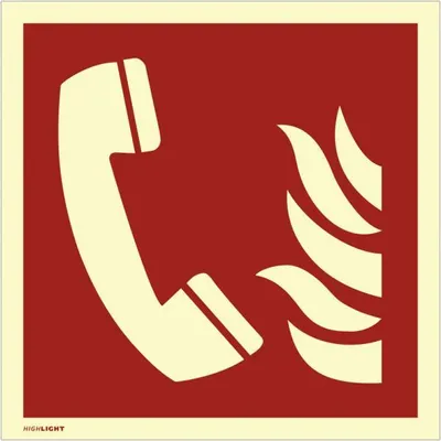Produktbild von Dreifke® Schild Brandmeldetelefon ISO 7010, Kunststoff, langnachleuchtend, 16...