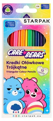Imagen del producto de Lápices de colores triangulares, 12 colores, Care Bears – Starpak