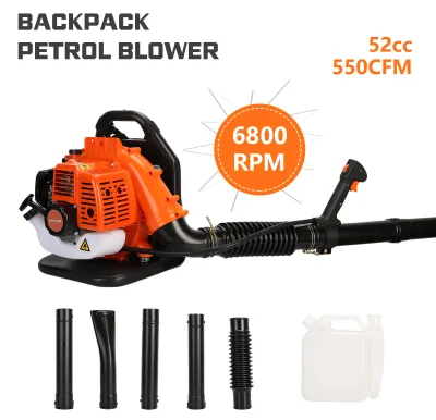 Produktbild von 1 Set Laubbläser Hochleistungs-2-Takt-Schneebläser mit starker Windkraft, ABS-Rucksackmodell für den Garten