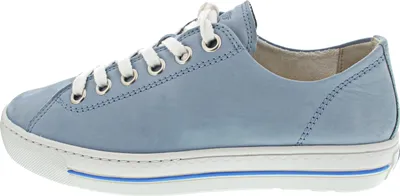 Produktbild von Paul Green 4704-153 Damensneaker, Schnürer, Leder, Lago (Hellblau), Supersoft - Damenschuhe Sneaker, Blau, leder (royal nubuk)