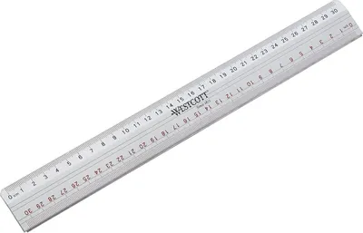 Produktbild von Schneidelineal aus Metall, 30 cm Lineal Büro Schule Basteln Hobby