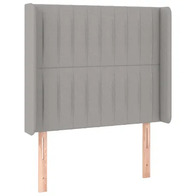 Immagine prodotto di vidaXL Testiera con orecchie Grigio chiaro 83x16x118/128 cm Tessuto