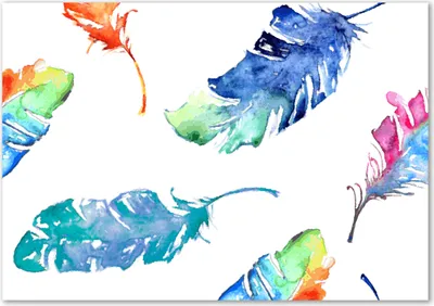 Produktbild von Tulup® Leinwandbild - 100x70 cm - Wandkunst - Drucke auf Leinwand - Leinwanddruck  - Kunst: modern & klassisch - Mehrfarbig - Bunte Federn