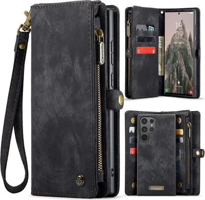 Produktbild von Samsung Galaxy S26 Ultra Hülle - CaseMe 008 2-in-1 Klapphülle & Back Cover mit Brieftasche - Schwarz