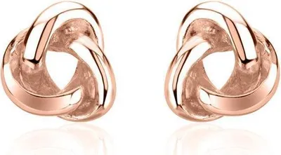 Produktbild von Damen Ohrstecker Knoten von JEWLIX aus 925er Silber, rosévergoldet