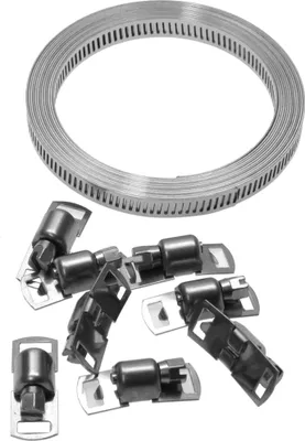 Produktbild von 3 Meter Schlauchschellen-Set 8mm Endlosband mit Schneckengewinde Edelstahl 9-tlg