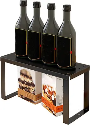 Image de YunNasi Étagère de placard Empilable en acier inoxydable Étagère de cuisine Organisateur de cuisine Salle de bain Rangement 1 pièce S:30x12x15cm