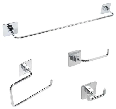 Produktbild von Badaccessoire-Set komplett Messing verchromt