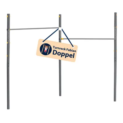 Produktbild von HUDORA Fabian Pro Doppel-Turnreck aus pulverbeschichtetem Edelstahl 71,5 cm bis 150 cm