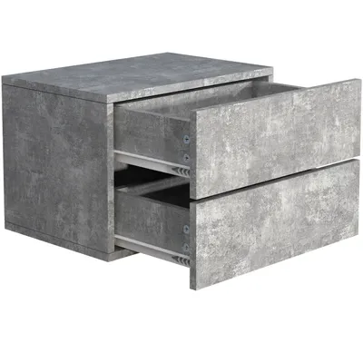 Image de Meuble de nuit | Tiroir mural | Tableau mural | Table de chevet | Dimensions env. H. 30 x W. 45 x D. 32 cm - Usal L 45 cm