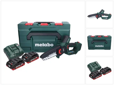 Immagine prodotto di Metabo MS 18 LTX 15 sega da potatura a batteria 18 V 15 cm 5 m/s + 2x batteria 4,0 Ah + caricatore + metaBOX