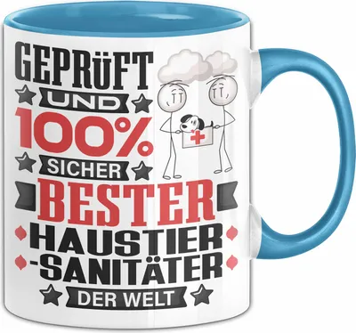 Produktbild von Haustiersanitäter Geschenk Lustiger Spruch für Haustiersanitäter Geschenkidee Bester Haustiersanitäter Der Welt (Blau)