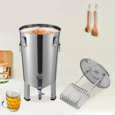 Produktbild von Edelstahl-Gärbehälter, 26 Liter - Konischer Braukessel