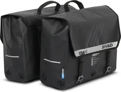 Immagine prodotto di Coppia borse laterali moto SHAD SW42 impermeabili nero 25L