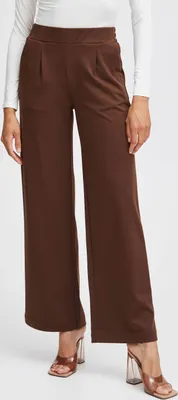 Image de b.young BYRIZETTA WIDE PANTS 2 Pantalon en tissu pour femme Stretch Wide Leg jambes larges avec taille élastique et plis à la taille