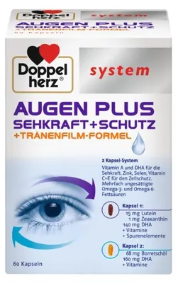 Produktbild von Doppelherz system Augen Plus Sehkraft + Schutz, 60 St. Kapseln