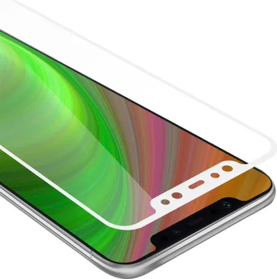Produktbild von Cadorabo Panzerfolie für Xiaomi Mi 8 Schutzfolie in Weiß Vollbild Folie Tempered Display Schutzglas