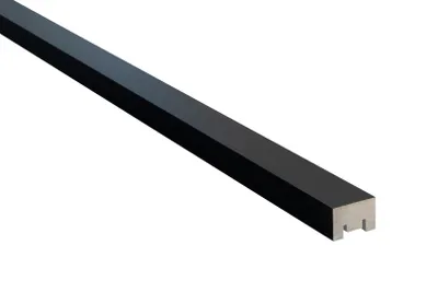 Produktbild von 2 Meter Lamellen MDF Holz Lamellenwand Raumteiler Top Design Wandverkleidung - !, Lamellen Farbe :Black Edition, Lamellen Typ:Muster Milana (28x19mm)