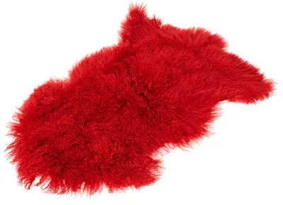 Produktbild von Naturform Tibetlammfell Teppich 100x55cm JAY14 Rot 100cm