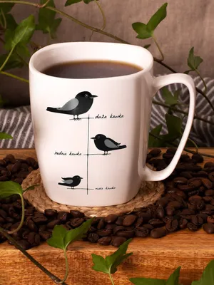 Zdjęcie produktu dla Kubek ceramiczny biały Kawki