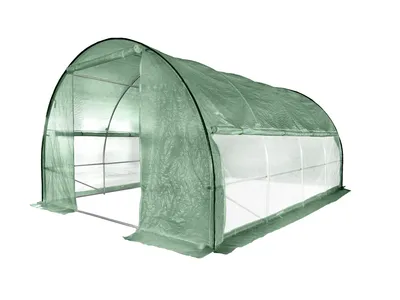 Produktbild von 4iQ Gewächshaustunnel 18 m² PREMIUM Green 3x6 m – mit Insektenschutznetz