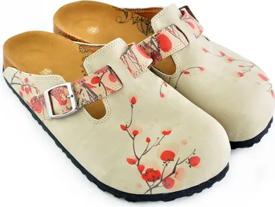 Produktbild von Goby Clogs Schuhe für Damen – Handgefertigte  - Mädchen- und Damenschuhe für den Alltag - Farbiger Druck - Bequem & Langlebig - EVA-Sohle – Sonnenblume