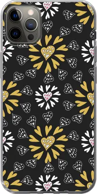 Produktbild von MuchoWow® Handyhülle Schutzhülle Hülle für Telefoonhoesje iPhone 13 Pro Max Mädchen - Herz - Schnittmuster - Mädchen - Kinder - Kinder Silikon Softcase Handy Hülle - Mobiltelefon