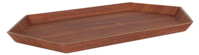 Dienblatt, mehrfarbig, rechteckig, Holz, 1 Stück