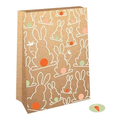 Immagine prodotto di Sacchetti regalo di carta a forma di coniglietto pasquale, 4 sacchetti di carta di Amscan