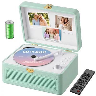 Immagine prodotto di Lettore CD Bluetooth portatile con altoparlanti e batteria da 3600 mAh