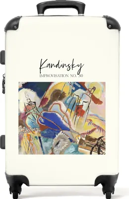 Produktbild von NoBoringSuitcases.com® Großer Koffer - Kunst - Kandinsky - Komposition - Farben - Alte Meister - Kombinationsschloss TSA - Hartschalen Trolley 4 Rollen - 72 liter - Reisekoffer - 66 cmKoffer Mittelgroß 67x43x25 cm, 72L,