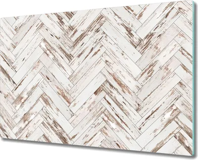 Produktbild von Glas Schneidebrett Herdabdeckplatten Schneideplatten - 80x52 cm - Hölzerner Chevron