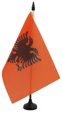 Produktbild von AZ FLAG Tischflagge Albanien 21x14 cm Polyester 100D Kunststoffsockel
