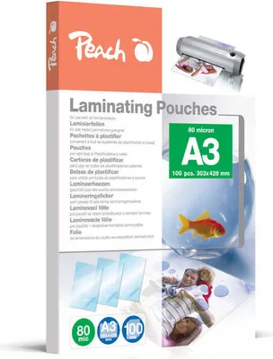 Immagine prodotto di Pellicola per laminazione Peach PE-PP580-01 (A3, 100 fogli, 80 um)