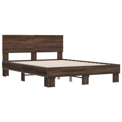 Produktbild von Bettgestell Braun Eichen-Optik 120x200 cm Holzwerkstoff Metall